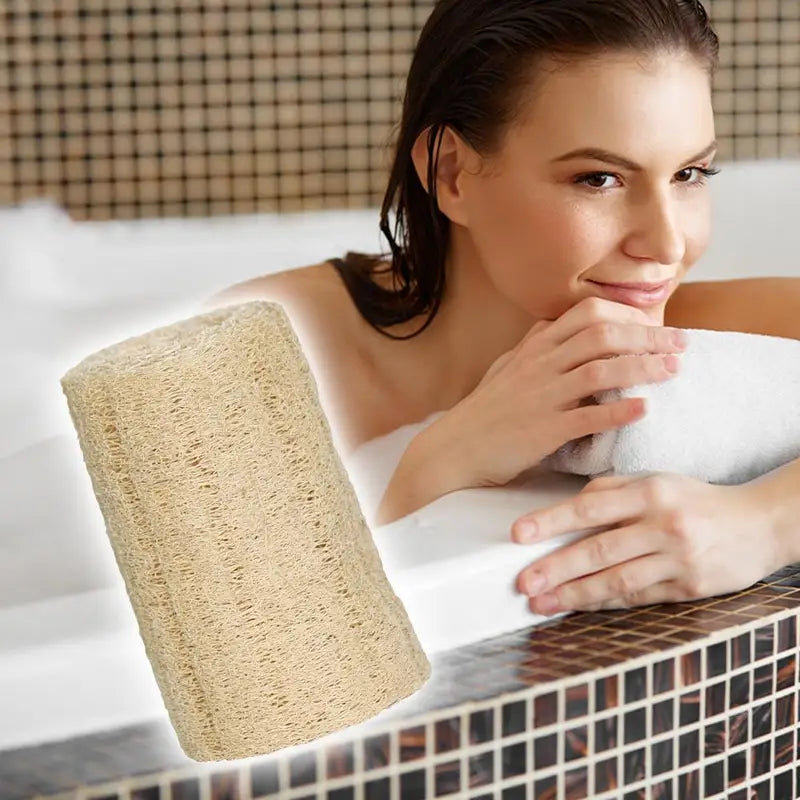 Natural Loofah Sponge for Exfoliating Body Wash & Scrubbing - Biodegradable