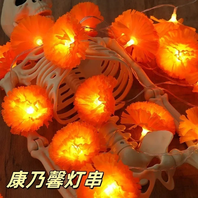 5 Ft LED Marigold String Lights for Festival & Holiday Decor