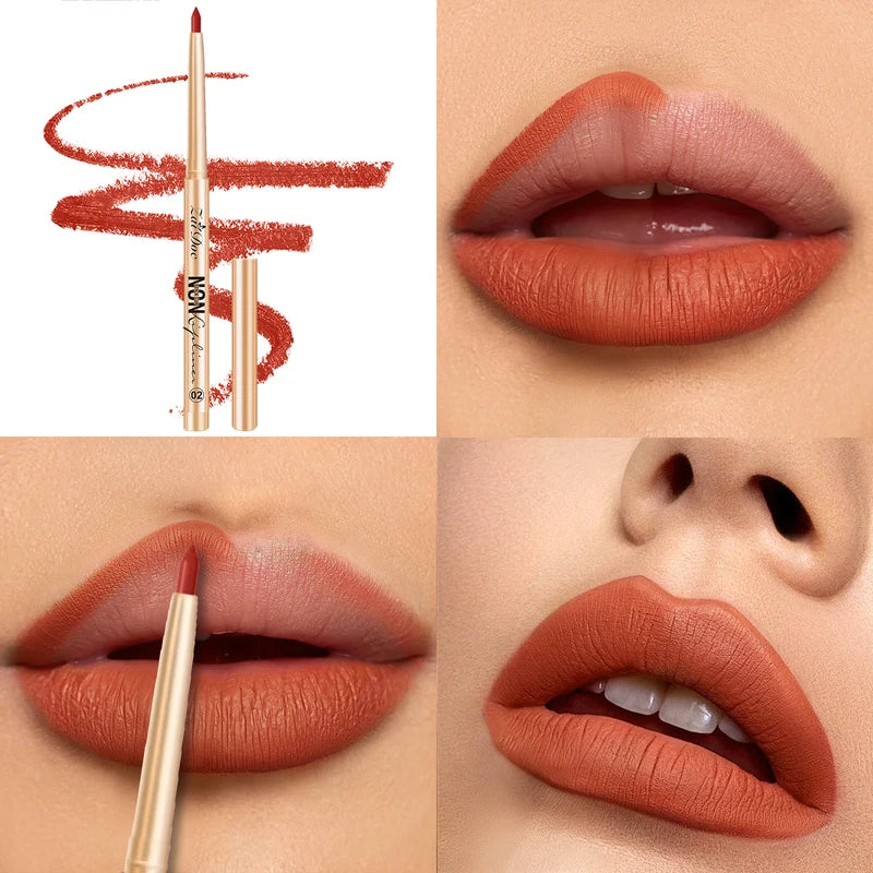 Lip Liner Pencil Set - Long Lasting Waterproof Smudge Proof Natural Finish 3 Colors
