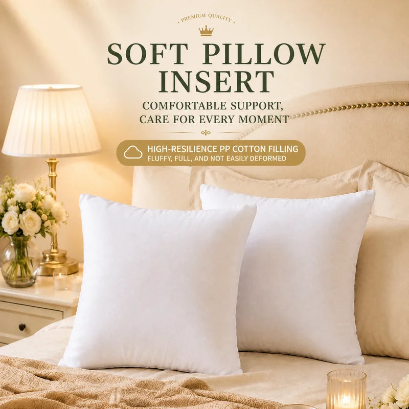 Square Pillow Insert 30x30cm - High Resilience Cushion Core for Sofa Bed Car Seat