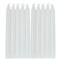 Set of 10 Unscented Paraffin Taper Candles 16cm for Weddings & Emergency Use