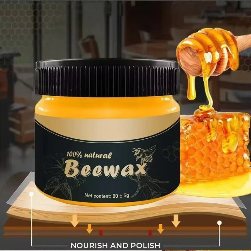 Wooden Furniture Beeswax Polish & Care Set - Natural Organic Wax for Repairs & Maintenance