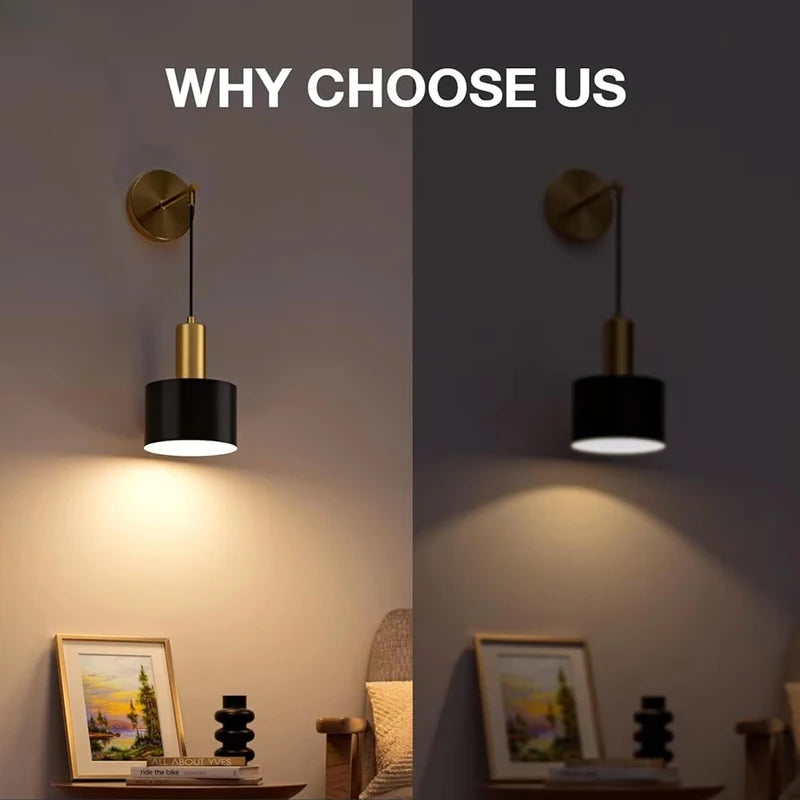 Rechargeable RGB Wall Lamps with Remote Dimmable Living Room Bedroom Sconce