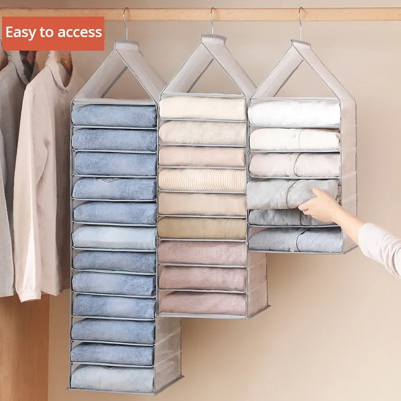 Hanging Wardrobe Storage Bag for Clothes Shoes Socks T-Shirts Underwear Organizer