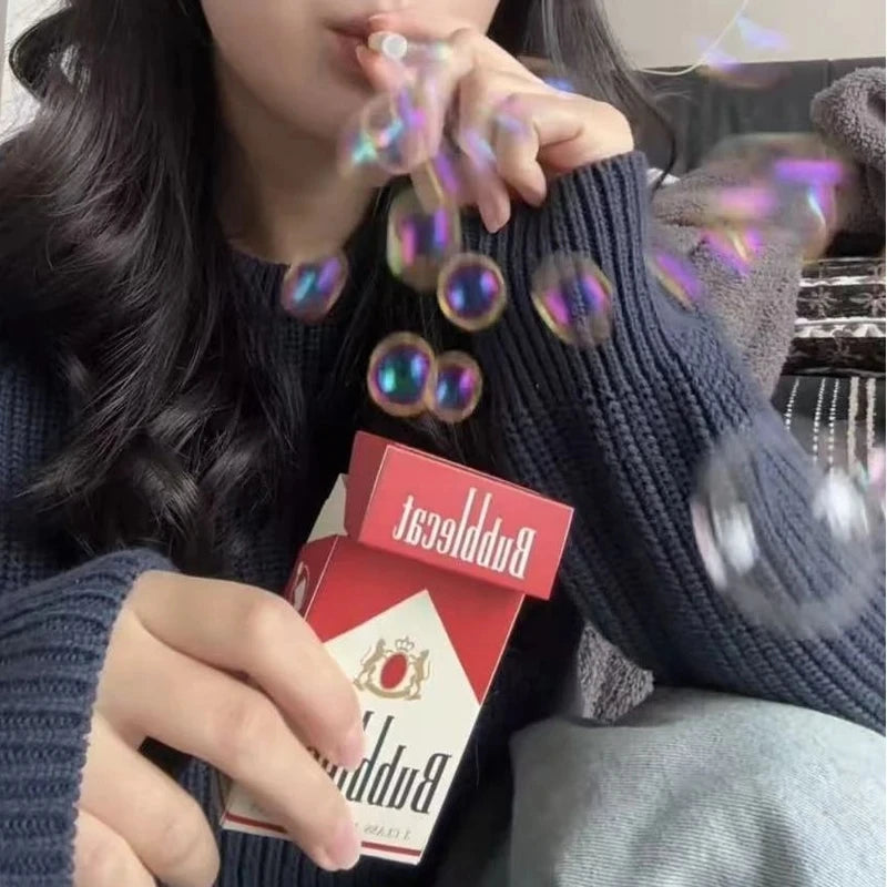 Funny Creative Toy Cigarette Case Bubble Liquid Smoke Prop Portable Novelty Accessory