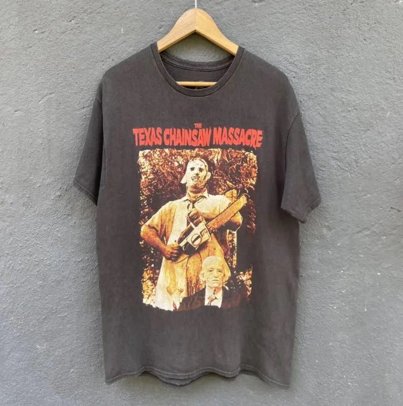 Texas Chainsaw Massacre Horror Movie T Shirt for Halloween - Scary Horror Design