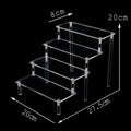 Acrylic Display Risers 2-5 Tiers Clear Stand for Perfumes, Jewelry, Desserts