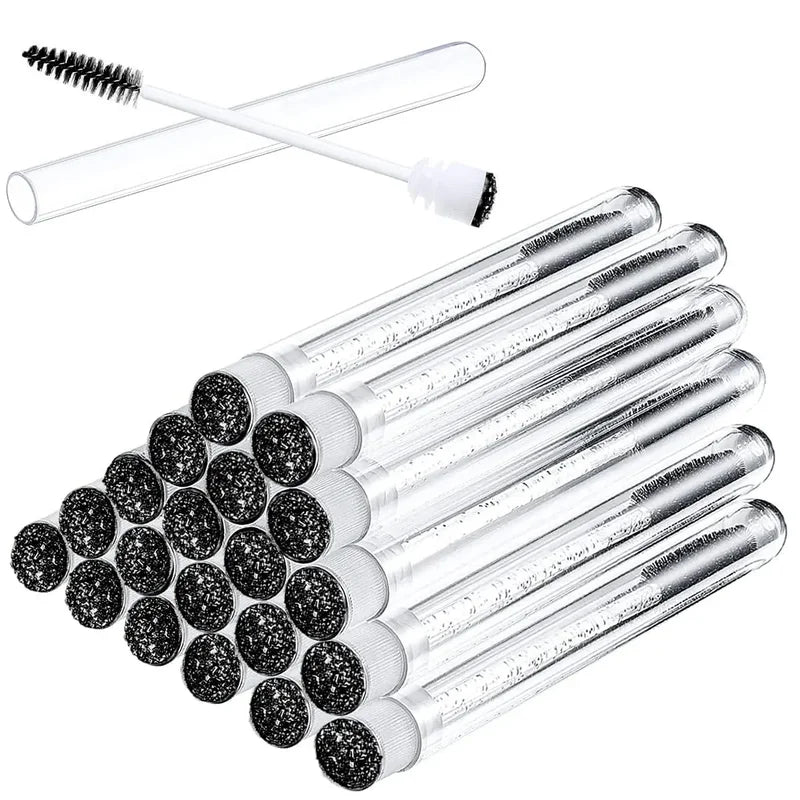 50PCS Reusable Eyelash Brush Tube with Micro Drill for Eyelash Extension and Eyebrow Application