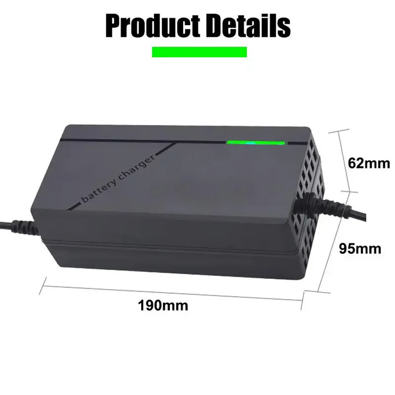 Universal 12V-72V Lithium Battery Charger 2A/3A/5A Fast Power Adapter EU/US