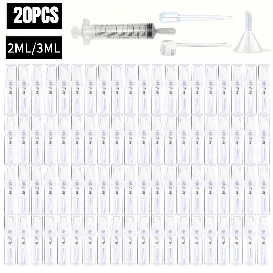 Refillable Travel Spray Bottles Set - Odorless, BPA-Free Mini Perfume & Cosmetics Atomizers