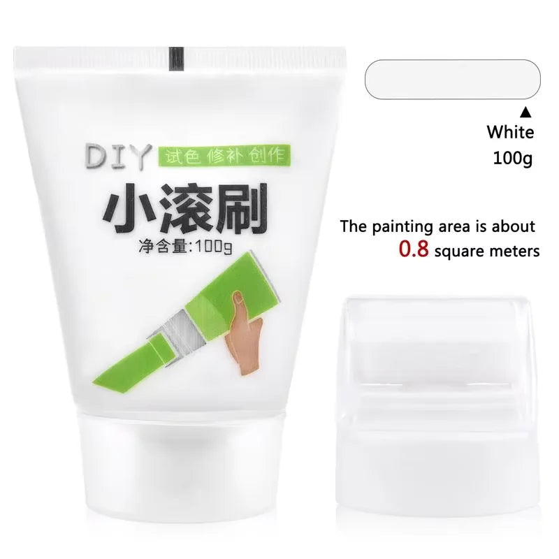 100g Wall Repair Paste Kit with Roller and Brush for DIY Patching & Repainting