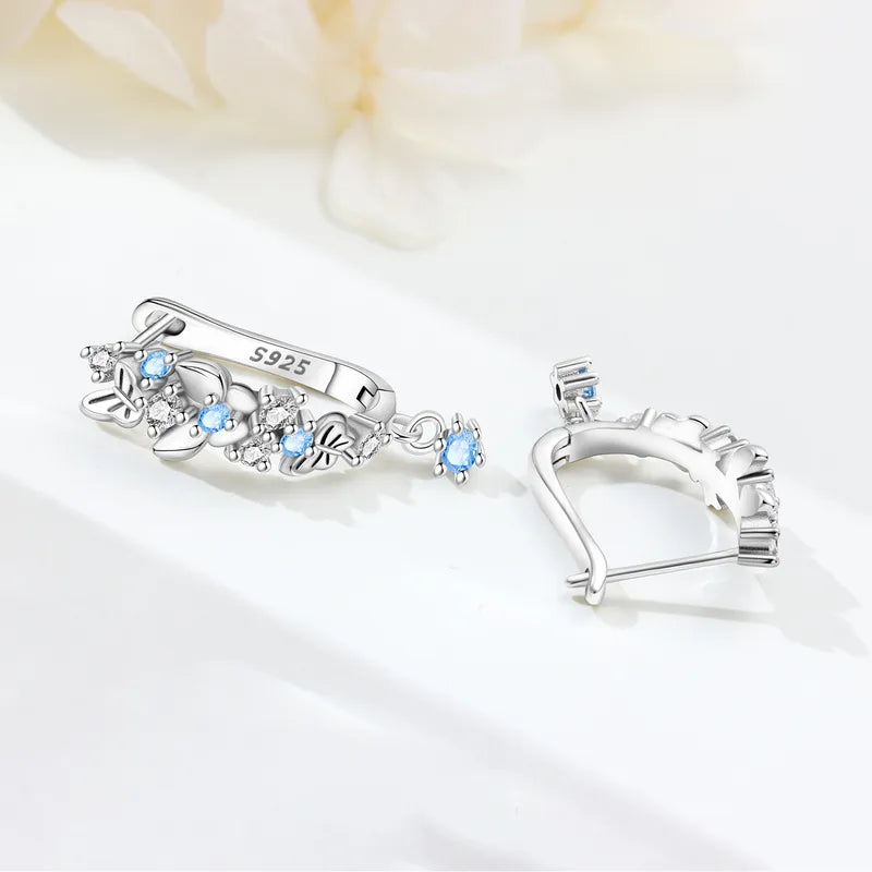 Sterling Silver Butterfly Drop Earrings – Elegant Jewelry for Parties & Gifts