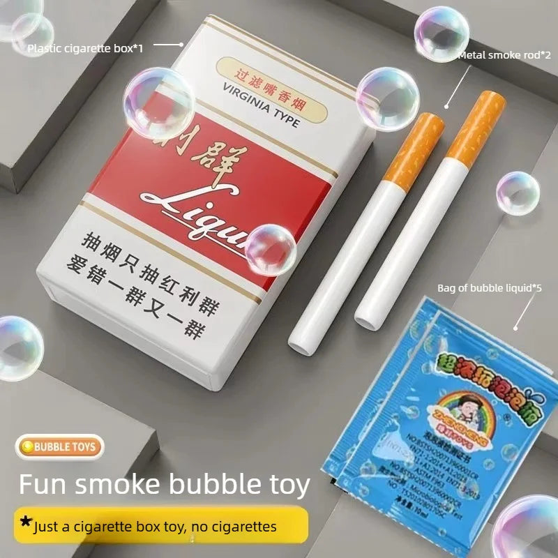 Funny Creative Toy Cigarette Case Bubble Liquid Smoke Prop Portable Novelty Accessory