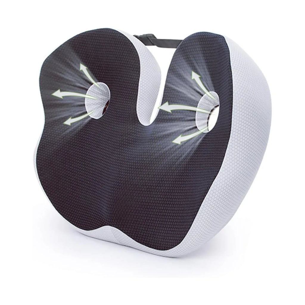 Orthopedic Memory Foam Seat Cushion for Tailbone Sciatica Back Pain Relief - Prostate Support, Comfort for Chair or Car