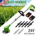 Cordless Weed Trimmer with 2 Batteries, 2-in-1 Grass Cutter and Edger
