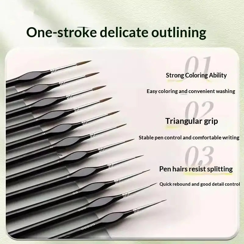 Miniature Paint Brushes Set for Acrylic Watercolor Fine Detail Art - Small Micro Brushes