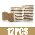 Natural Dish Scrub Sponges - Sisal, Cotton & Microfiber Kitchen Cleaning Set