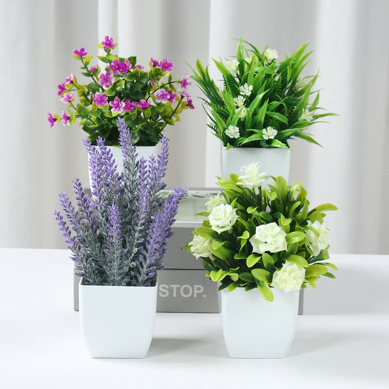 Artificial Potted Plants for Party Decorations - Happy Birthday, Wedding, Baby Shower