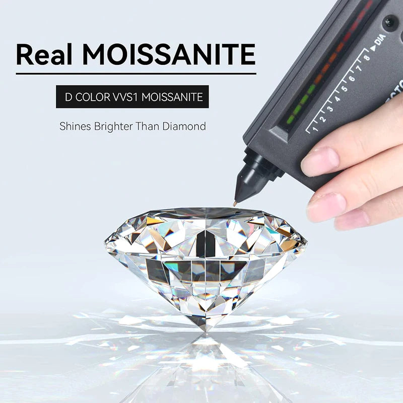 Women Oval Moissanite Stud Earrings 0.5-3ct Silver Jewelry Gift