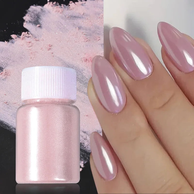 Nail Art Glitter Powder Set - Mirror Effect, Gradient, Aurora Dust, 10g