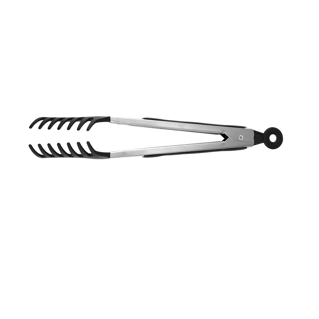 10-Inch Stainless Steel Long-Handled Food Tongs for Pasta Salad Grilling