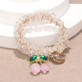 Colorful Crystal Cherry Hair Rope & Headband Set - Elastic Hair Accessories for Women