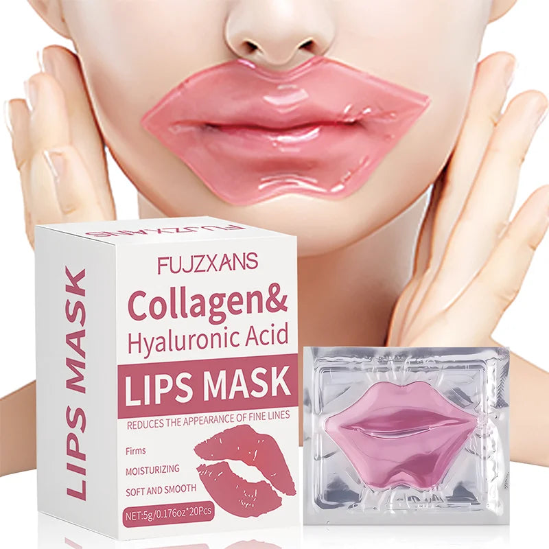 Pink Lip Mask Sheets for Skincare, Moisturizes & Reduces Dark Spots - 20 Pack