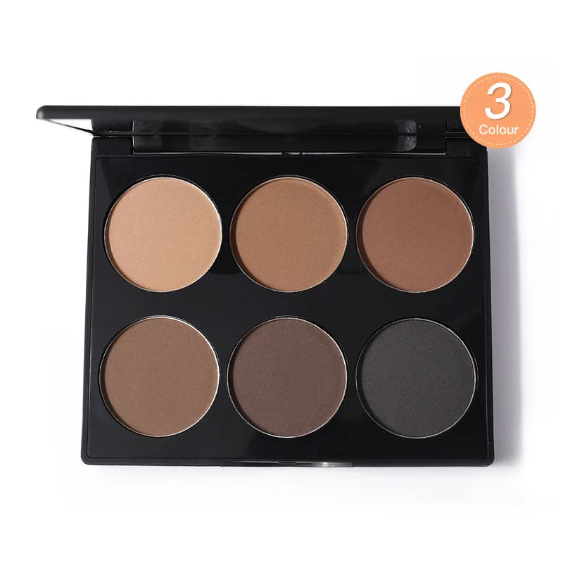 6-Color Highlighter Contour Palette Makeup Set with Bronzer & Face Powder