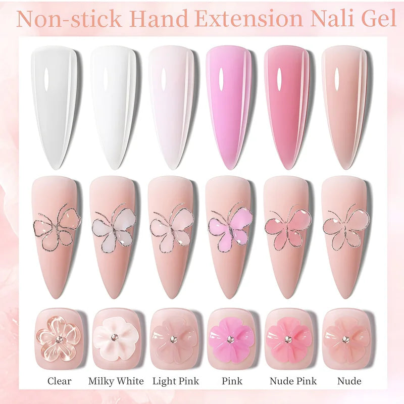 3D Nail Gel Hard Long-Lasting Overlay for Nail Art and 3D Bow Shapes