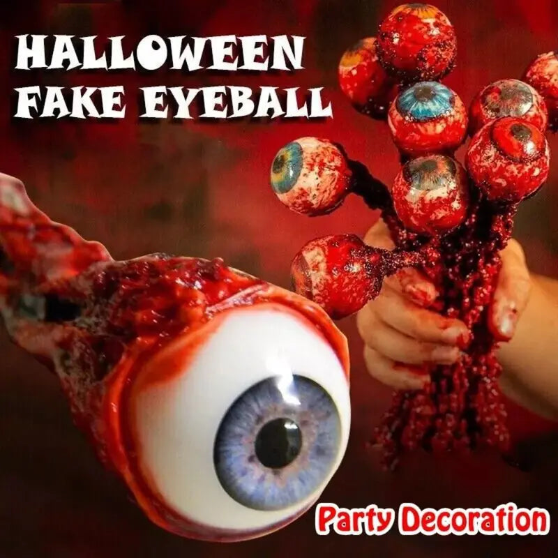 Halloween Latex Fake Eyeballs Bloody Props Horror Party Decor 11cm