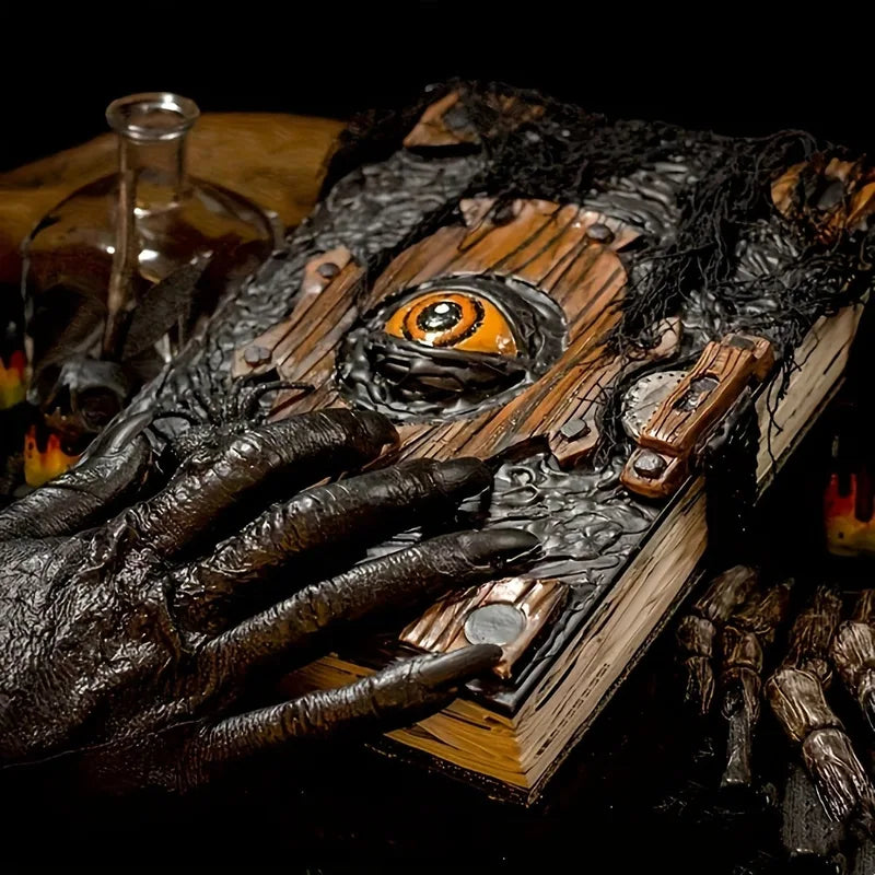 Spooky Devil Eye Halloween Decor Gothic Book Curse Prop for Haunted House