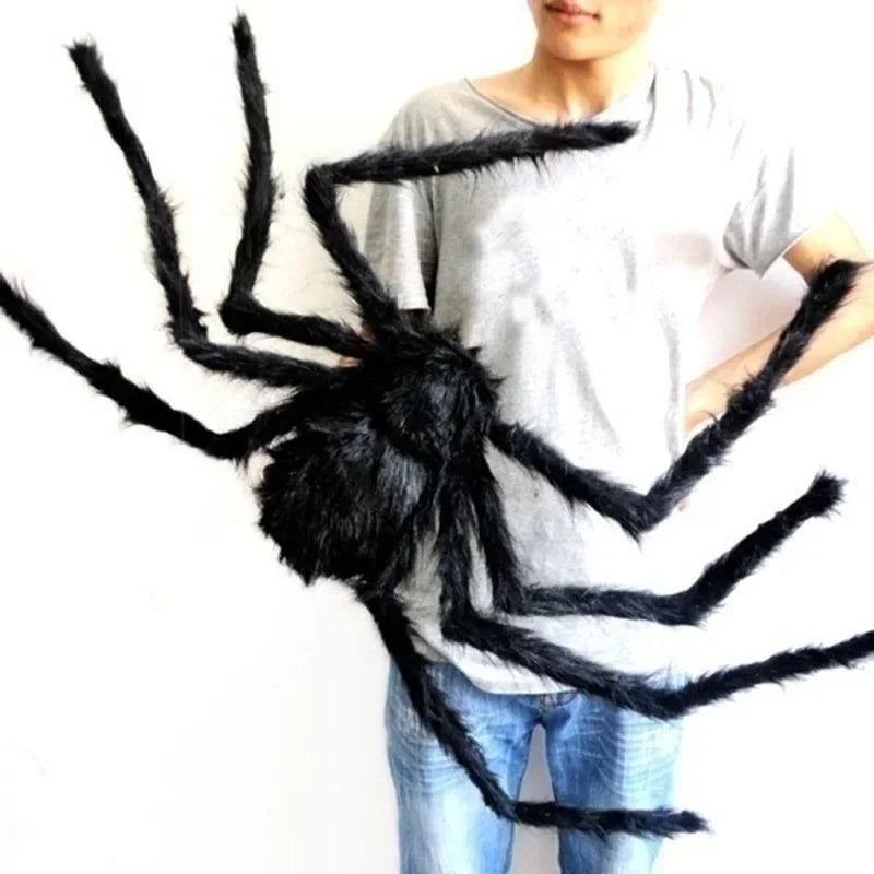 Giant Halloween Black Spider Decoration Indoor Outdoor Halloween Prop 30cm-200cm