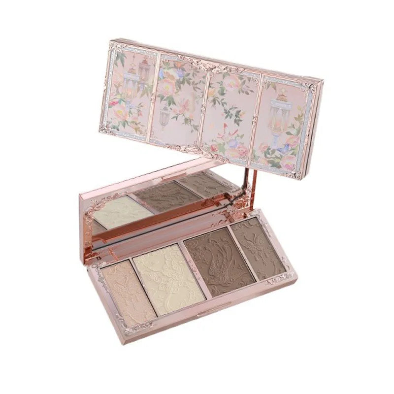 Face Contour Palette with Highlight & Blush - 3 Shade Kit for Sculpting & Defining