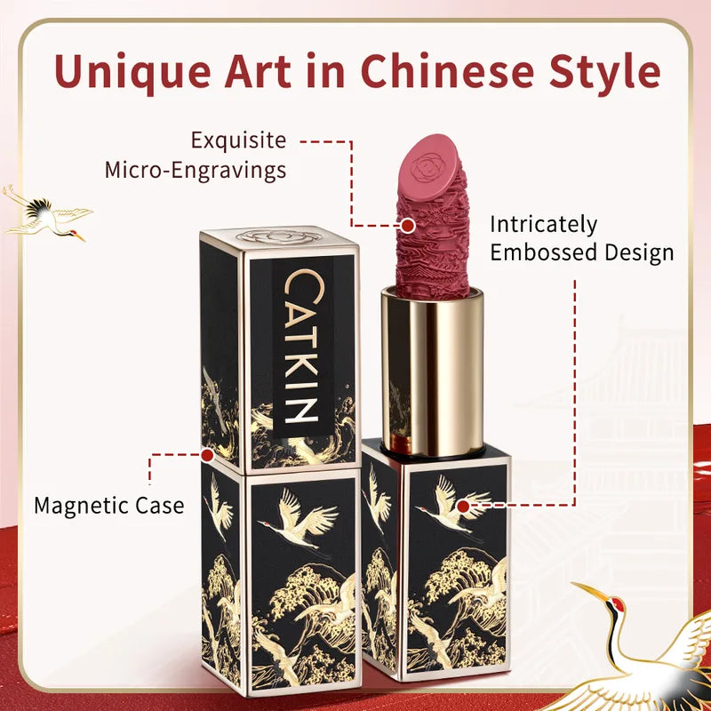 Velvet Matte Lipstick - Hydrating Long-Lasting Lip Color for Halloween & Parties