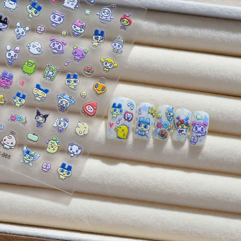 3D Nail Stickers for Pets - Cartoon Cute Decorative Pet Nail Art DIY