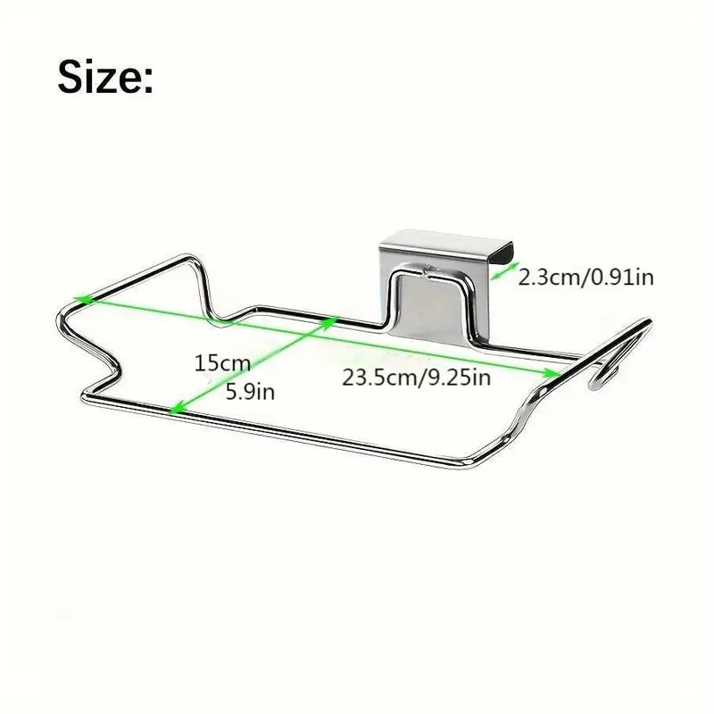 Ferroalloy Closet Door Trash Bag Holder Kitchen Storage Accessory