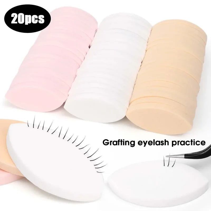 Reusable False Eyelash Practice Pads for Extensions and Makeup Training