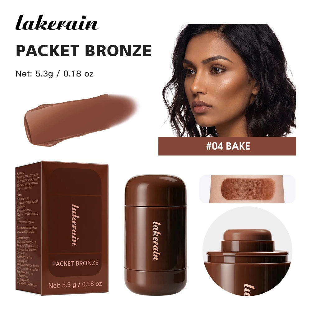 Bronze Contour Stick for Natural Sun-Kissed Makeup - Hydrating & Blending