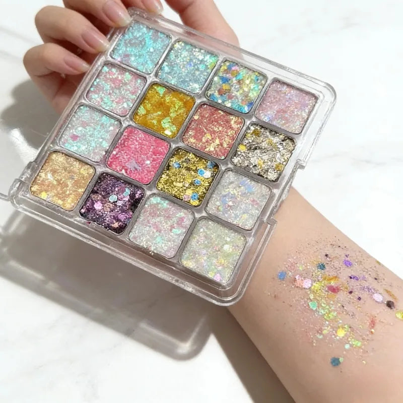 16 Color Eyeshadow Palette Pearl Matte Makeup Kit for Girls Christmas Gift