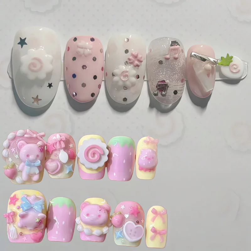 3D Nail Art Silicone Mold for Flowers Stars Fish Design Jewelry DIY