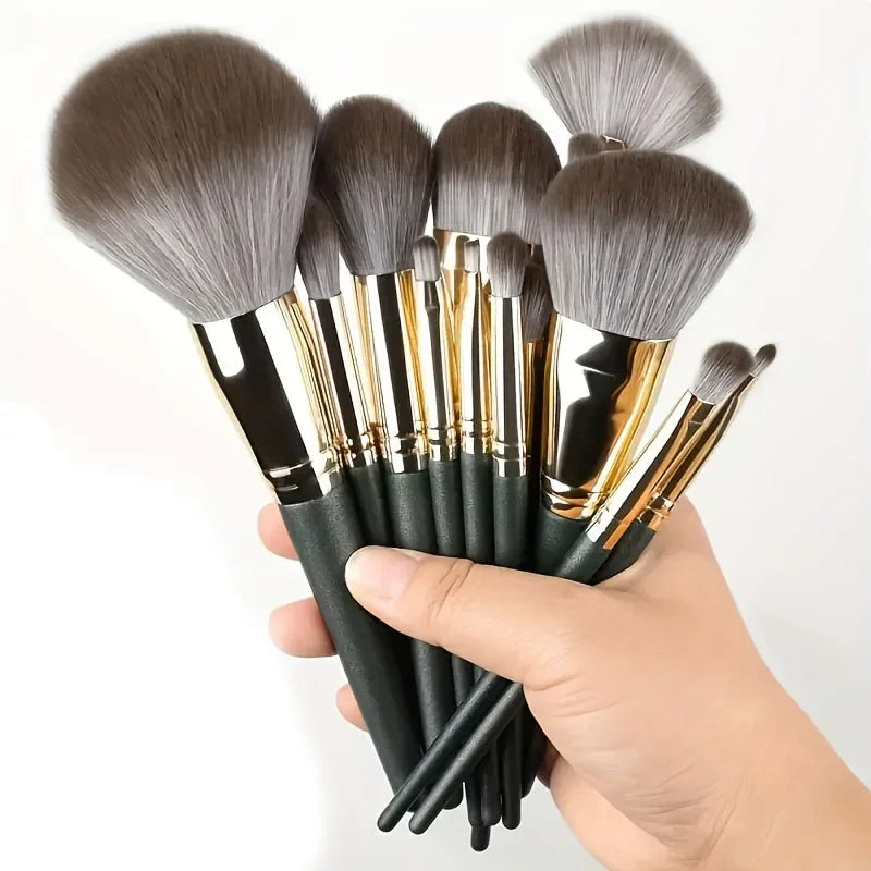 14-Piece Makeup Brush Set with Full Face & Eye Detail Brushes - Soft & Professional