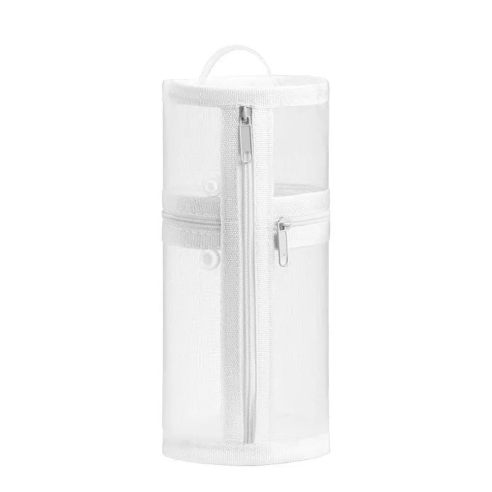 Mesh Makeup Brush Storage Bag Portable Large Capacity Travel Brush Organizer