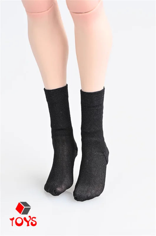 1/6 Scale Female Action Figure Socks - Semi-transparent Short & Long Stockings