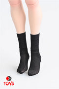 1/6 Scale Female Action Figure Socks - Semi-transparent Short & Long Stockings