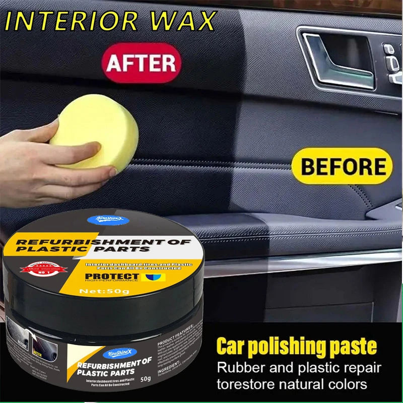 Automotive Plastic Repair Kit - Scratch & Tire Polish Wax for Interior & Exterior