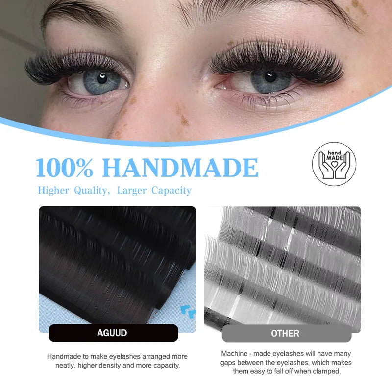 False Mink Eyelash Extensions Korean Silk Natural Soft Volume Lashes