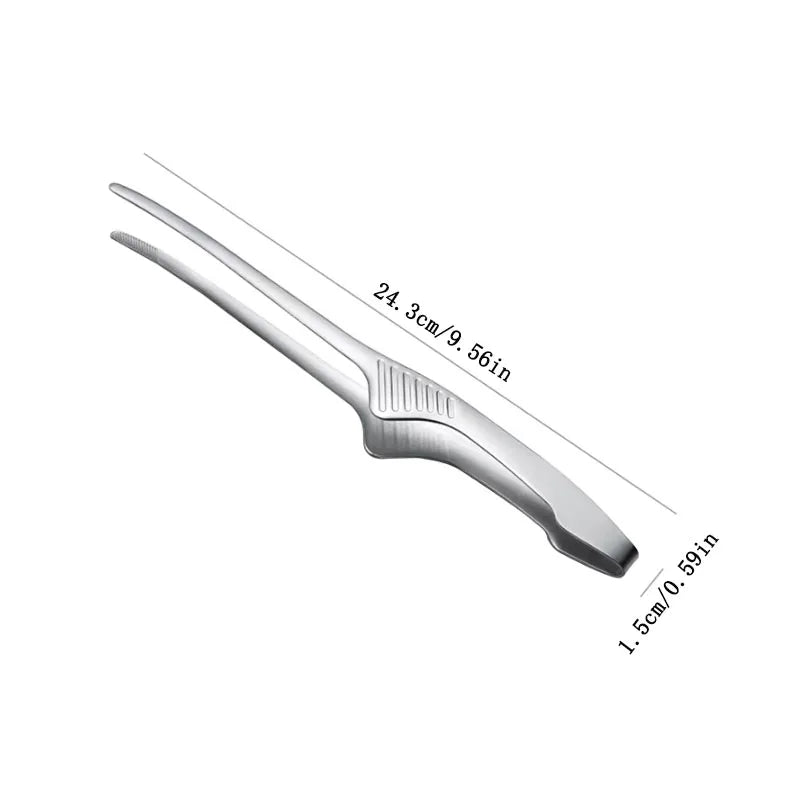 Stainless Steel BBQ Tongs Non Slip Cooking Utensils for Grilling and Serving