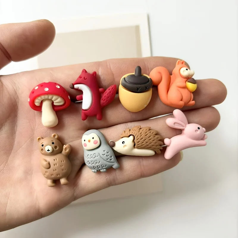 8Pc Fox Hedgehog Animal Refrigerator Magnets Resin Cute Magnet Gift