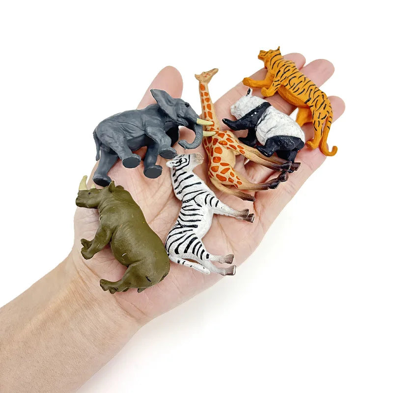 12-Piece Wild Animal Toy Set - Realistic Plastic Animal Models for Children