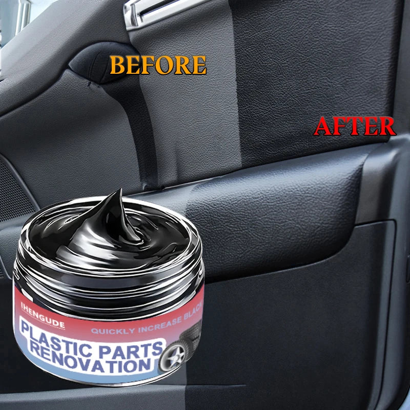Car Interior Care Wax for Plastic & Rubber Restoration, Scratch & Shine Coating